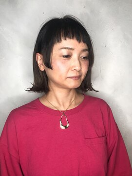 ネウィ 川崎(newi) 黒髪レイヤー外ハネボブ