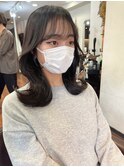 シースルー前髪レイヤーカット／20代30代40代　韓国ヘア