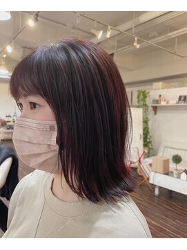 ティティーサッポロ(tity sapporo) 大人ナチュラルピンクベージュ×外ハネbob