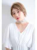【UNIX港北】ラテベージュショート#ケアブリーチ#ハイトーン