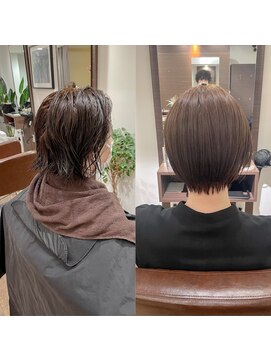 トレワ(trewa) 【札幌大通美容室trewa】縮毛×似合わせショート
