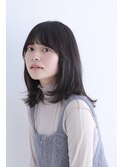 外ハネ内巻きどっちも可愛いナチュラル重ためミディアム