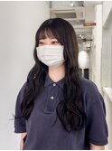 ウェーブ巻き/ 切りっぱなしロング