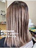 映えCOLOR★ホワイトシルバーバレイヤージュ