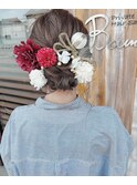 成人式ヘアセット＊モコモコローシニョン＊Bambi松平愛