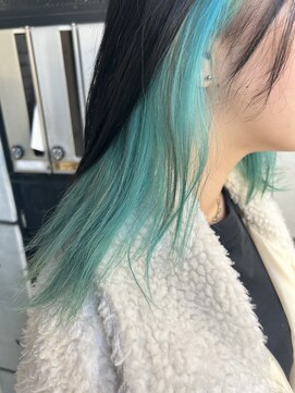 ピチカートシータ(pizzicato cita) ［推しカラー］インナーカラー×エメラルドグリーン