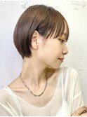 襟足短め 丸みショート
