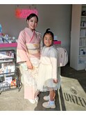 小学校入学式和装親子2