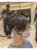 前下がりセンターパート