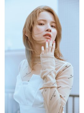 プティパ 水戸内原店(petit-pas) ハッシュレイヤーカット×ベージュカラー