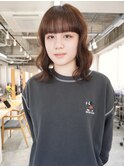 ブラウンカラー ウェーブ巻き ミディアム【鹿児島中央駅】
