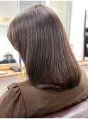 くびレイヤーグレーベージュニュアンスカラー白髪染め白髪ぼかし