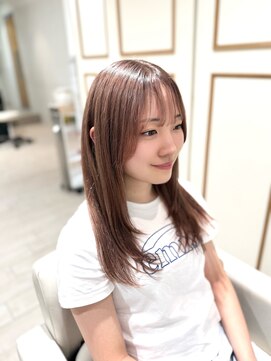 アルクバイネオリーブ 荻窪店(arc by neolive) ロングレイヤー×ダブルカラーピンクベージュ