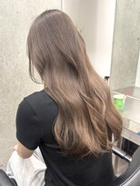 サンクプロジェクト(cinq PROJECT)&nbsp;ラベンダーミルクティーグレージュ韓国風顔まわりレイヤー原宿