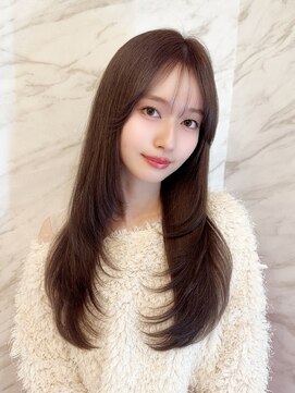 ☆オリーブグレー/韓国風巻き/レイヤーカット/髪質改善/縮毛矯正