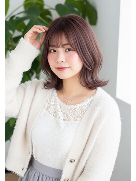 レイヤーショート/くびれヘア/モテ髪ナチュラル外ハネボブ/