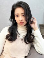 ベルム(Belme) 韓国風黒髪イメチェンダークアッシュカラーレイヤーロング