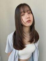 トリッカ 銀座(tricca)&nbsp;ロングレイヤー/顔まわりレイヤー/レイヤー/ダークアッシュ