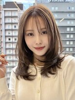 ルージュシー 堀江(RU10C)&nbsp;レイヤーカット/ブリーチなしダブルカラー/ベージュ【AI未使用】