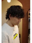 メンズ波巻きスパイラルパーママッシュ刈り上げケアパーマ岡山