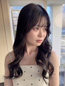 トップヘアー ミカワアンジョウ 安城(TOPHAIR MIKAWA ANJO) 安城韓国風顔周りレイヤーシースルーバングゆるウェーブロング