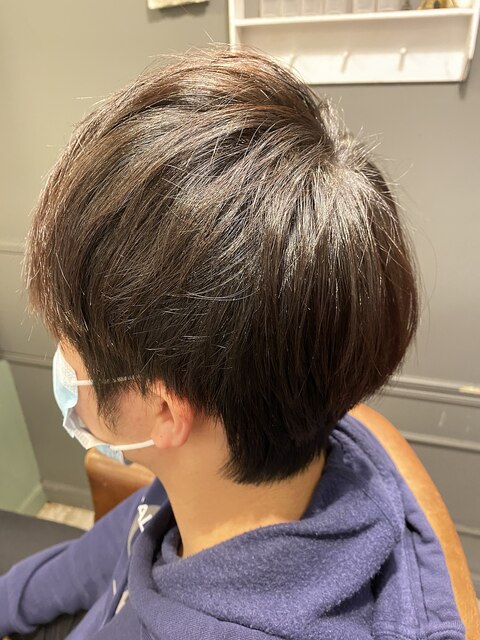 men'sショート　黒髪