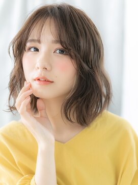 ドクターズサロン LAB 小山店 アッシュオリーブくせ毛風ウェーブミディアムk小山20代30代40代