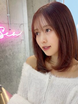 シーシンジュク 新宿南口(Sea shinjuku) 韓国風前髪×レイヤーカット【髪質改善/新宿/レイヤーカット】