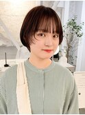 くびれヘア/アプリコットオレンジ/ハイライトカラー/ミディアム/