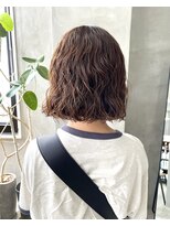 テトヘアー(teto hair) ボブパーマ ウェーブ ブラウンカラー