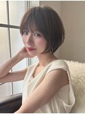 ショートボブ髪型30代40代50代前髪あり前髪なし面長丸顔【倉田】