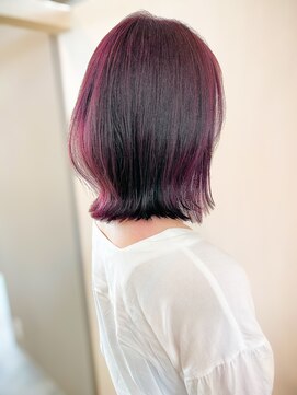 エル(elle) 小顔カットピンクベージュ髪質改善矯正インナーグレージュ錦糸町