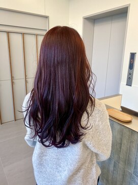 ローレンアオ(LOREN AO) 【LOREN AO】ダブルカラー/ワインレッド