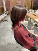 ミディアムウルフ×イヤリングレッド