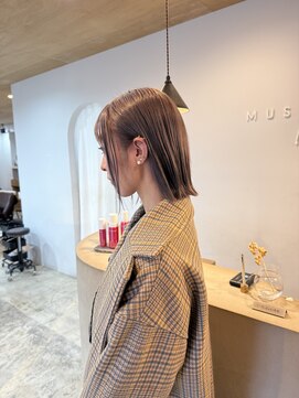 ミュゼリーブル(Musee libre) ★ぱつっとボブ×ミルクティーベージュ★