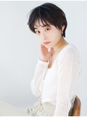 ナチュラルショート　黒髪
