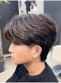 熊本 フェザーパーマ ニュアンス 毛流れ