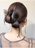 【Lilly渋谷】#ヘアセット#ヘアアレンジ#編み込み#シニヨン