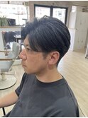 ナチュラルセンターパート/メンズカット/レザーカット/弘前市