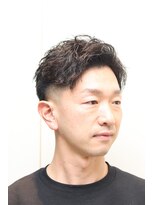 ヘアーアンドグルーミング ヨシザワインク(HAIR&GROOMING YOSHIZAWA Inc.)&nbsp;スパイラルパーマツーブロック刈り上げショート短髪束感ウェーブ