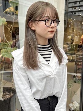 ヘアー アイス ルーチェ(HAIR ICI LUCE) ブリーチなしダブルカラーで作るベージュ/落合