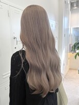 サンクプロジェクト(cinq PROJECT)&nbsp;ラベンダーミルクティーグレージュ韓国風顔まわりレイヤー原宿