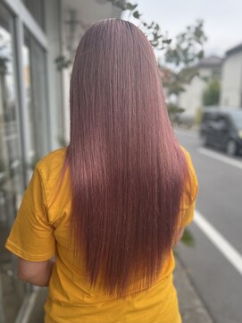 ロングレイヤー/ピンクベージュ