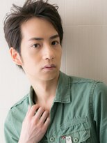 モッズヘアメン 名護大東店(mod's hair men) 30代40代アップバングダークアッシュ無造作ショートi名護大東