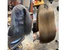前処理付き地毛風ストレート + 髪質改善tr + メンテカット