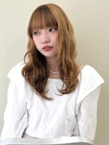 ユニバイリサ 天神大名店(uni by risa)&nbsp;ブリーチカラー ハイトーンベージュ レイヤー ウェーブへア