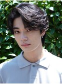 清潔感ある大人センターパート×ニュアンスパーマ　　　