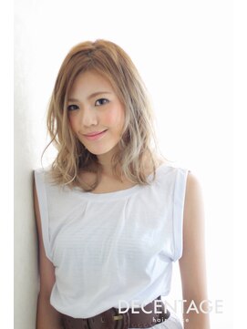 ディセンタージュ ヘアーメイク(DECENTAGE hair make) ラフウェーブ＆グラデカラー