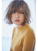 外ハネ小顔ボブディで大人可愛い仕上がりに