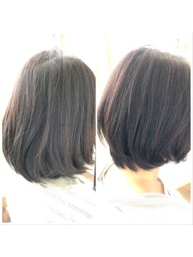 ランガリ ヘアアンドスパ(Rangali Hair&Spa) オッジィオットを使った縮毛矯正でツヤツヤなショートヘア